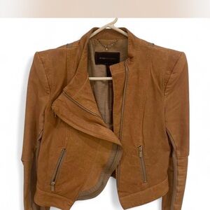 BCBGMaxAzria Camel Leather Jacket